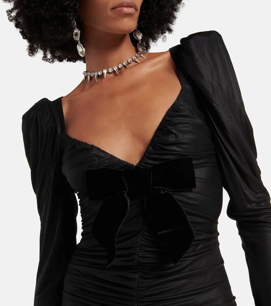 Alessandra Rich Draped satin maxi dress