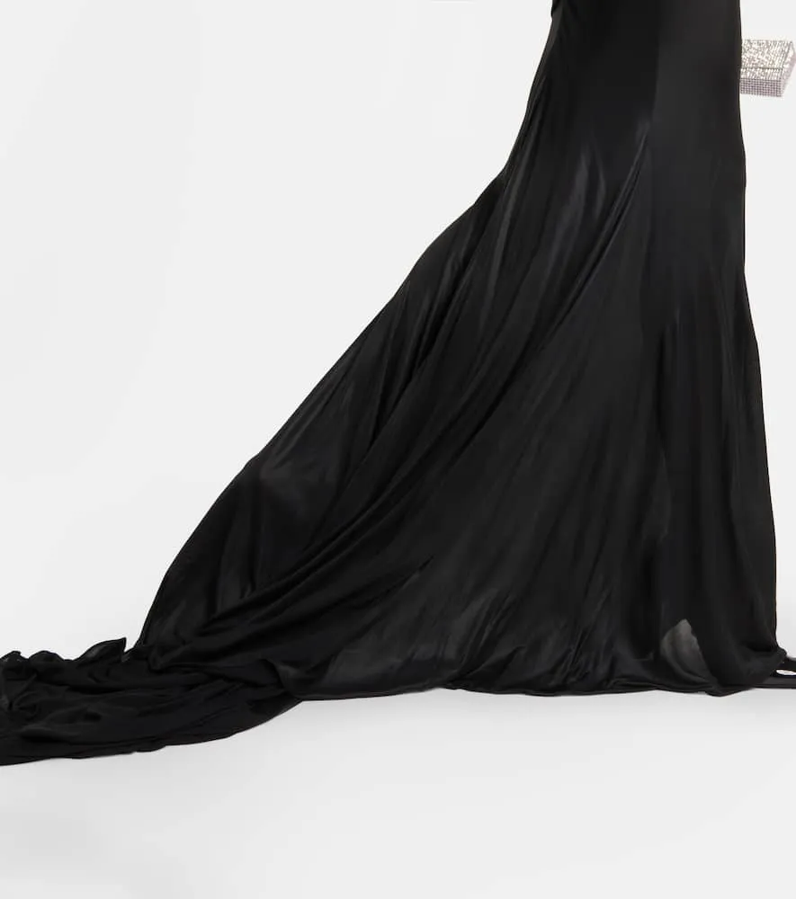 Alessandra Rich Draped satin maxi dress
