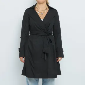 Belt  Collared Short Trench Coat - UK 8