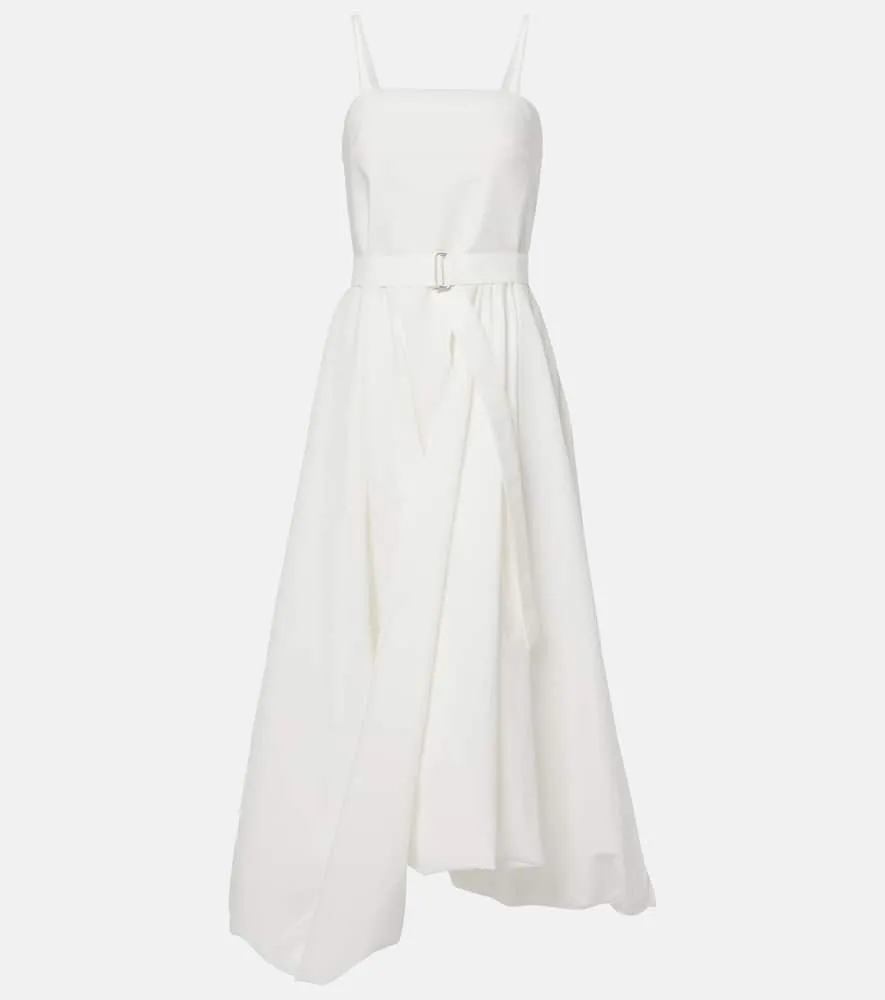 Brunello Cucinelli Cotton-blend midi dress