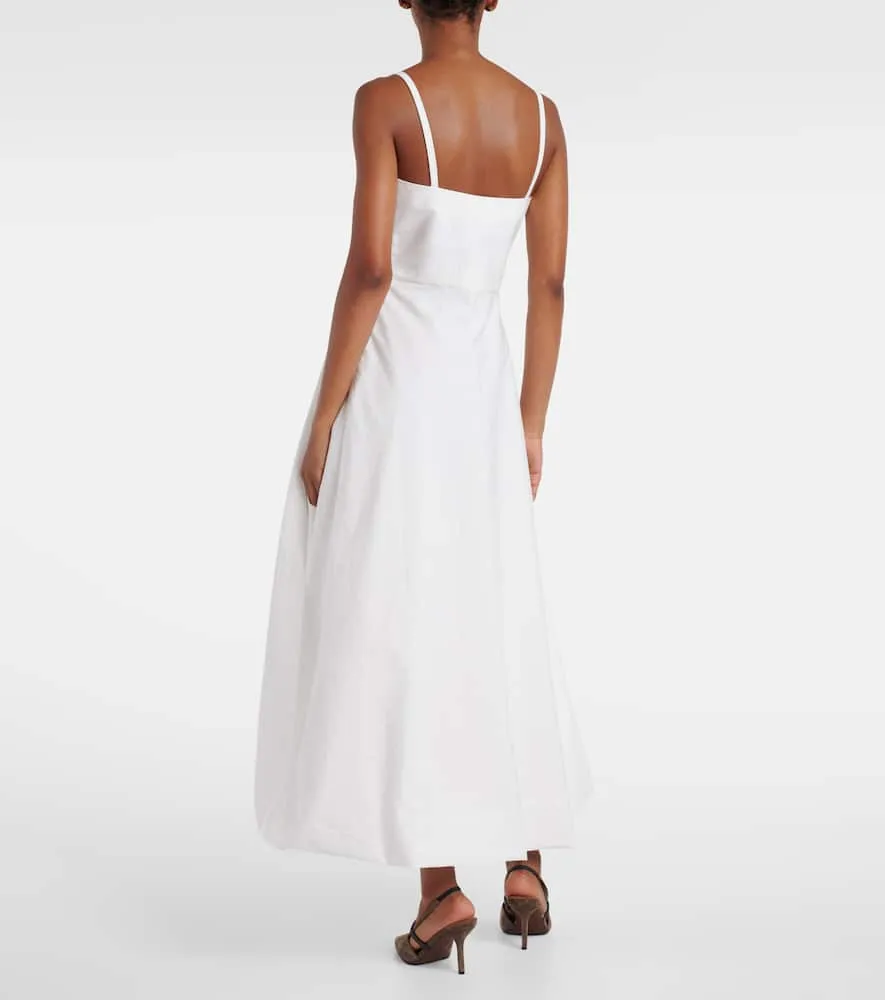Brunello Cucinelli Cotton-blend midi dress