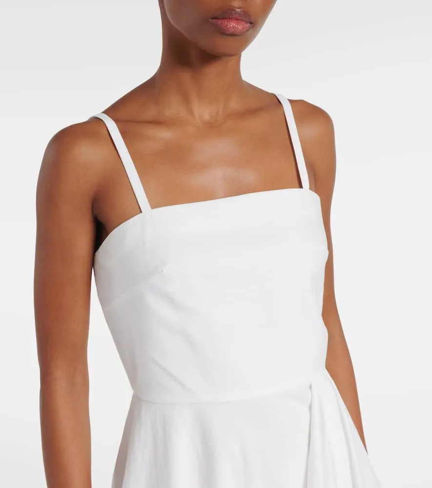Brunello Cucinelli Cotton-blend midi dress