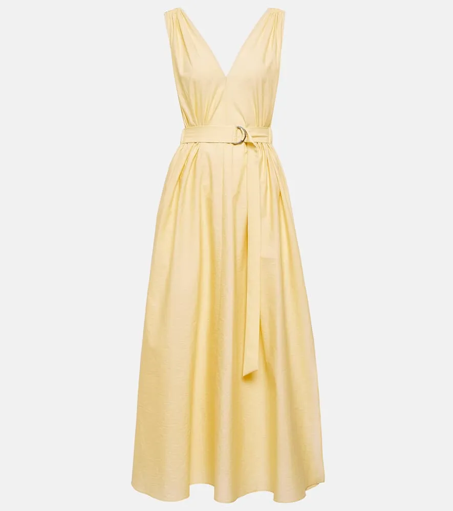 Brunello Cucinelli Cotton-blend poplin midi dress
