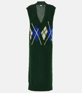 Burberry Argyle wool maxi dress