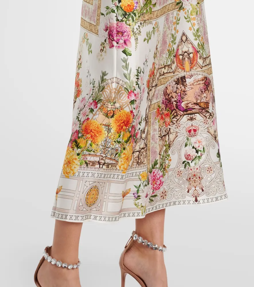 Camilla Chain-detail silk maxi dress