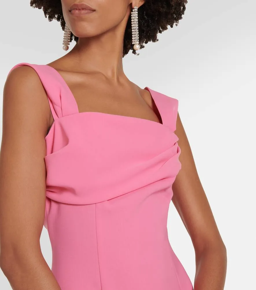 Carolina Herrera Square-neck midi dress