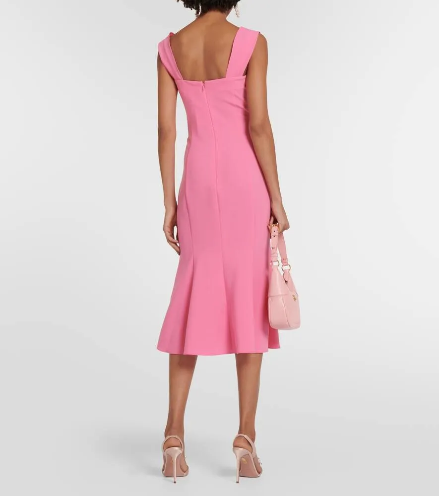 Carolina Herrera Square-neck midi dress