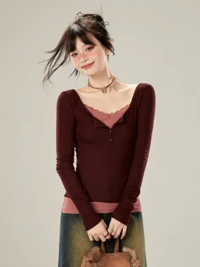Dark Tops Slim Purple