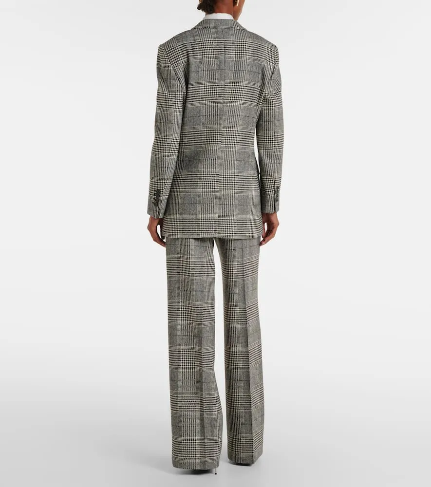 Dolce&Gabbana Prince of Wales check wool-blend blazer