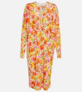 Dries Van Noten Floral-print jersey midi dress