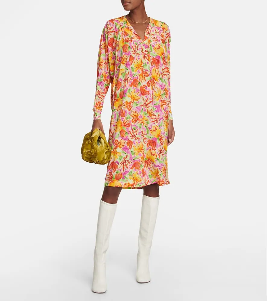 Dries Van Noten Floral-print jersey midi dress