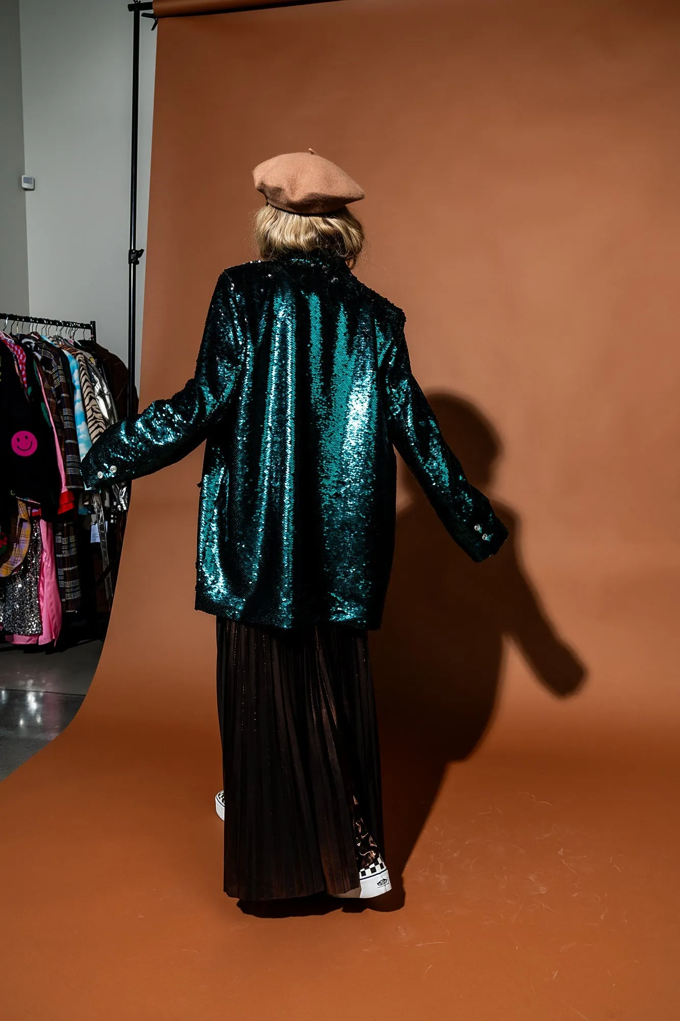 Love You To Saturn Oversized Boyfriend Sequin Blazer