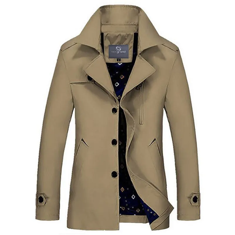 Men's Fashion Turn-Down Collar High Quality Coat