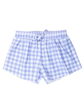 Periwinkle Gingham Butterfly Shorts