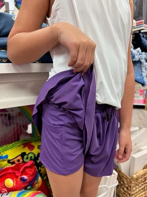 Purple Butterfly Shorts
