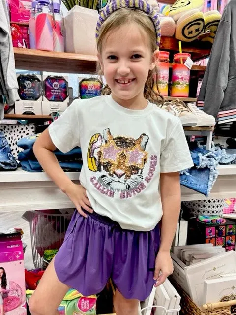 Purple Butterfly Shorts