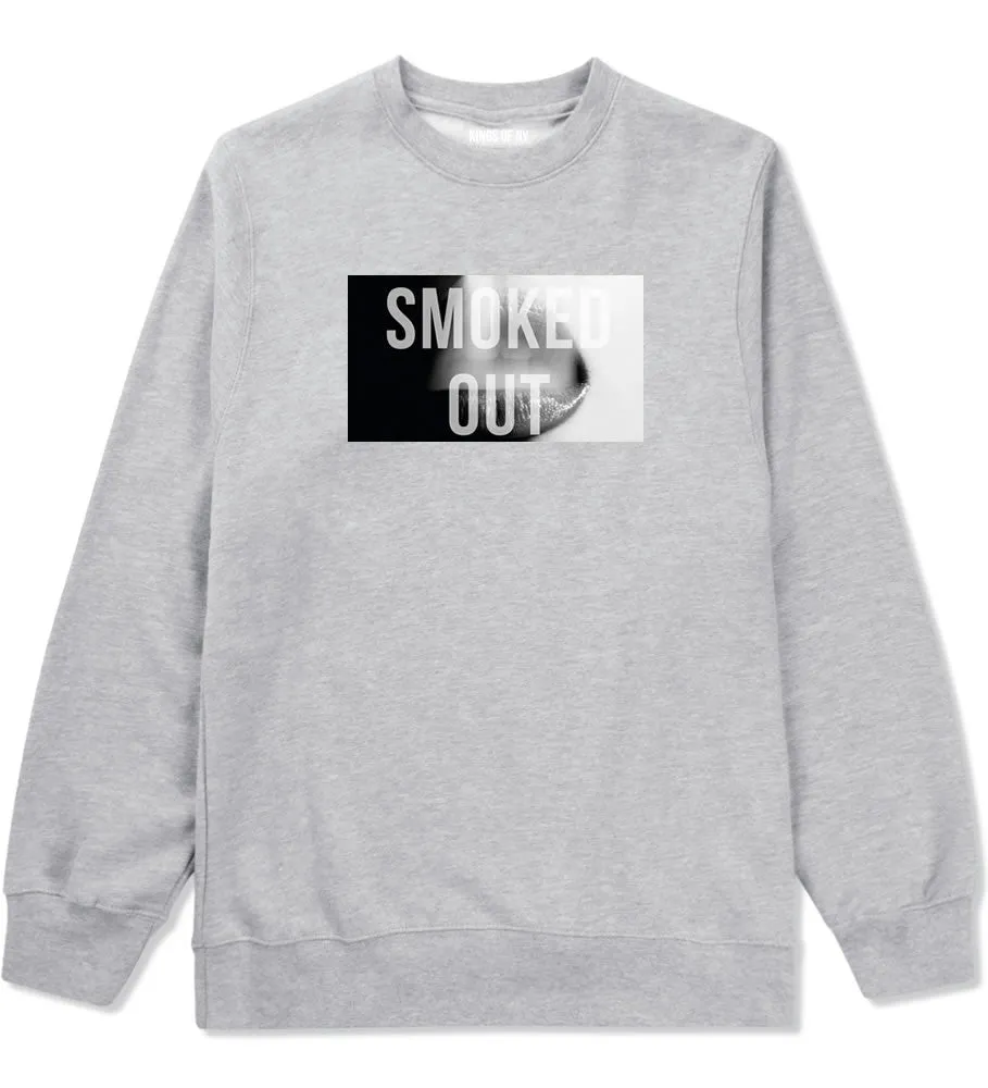 Smoked Out Weed Marijuana Smoke Boys Kids Crewneck Sweatshirt