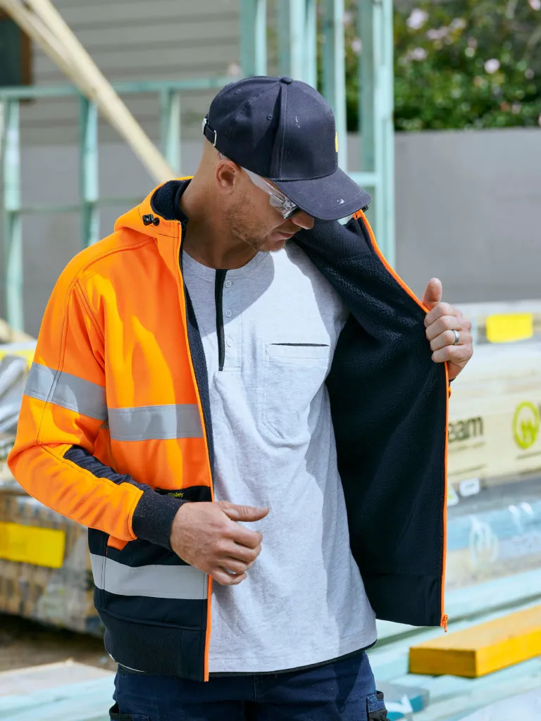 TAPED HI VIS FLEECE HOODIE