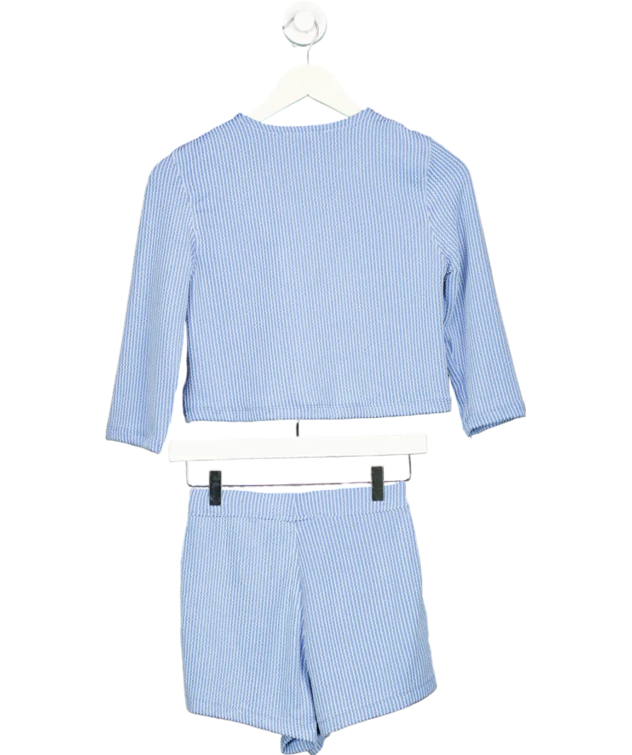 Vita Grace Blue Button Up Shirt & Shorts Co-ord UK XS/S