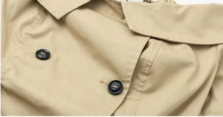 Women's Spring Off Shoulder Trench